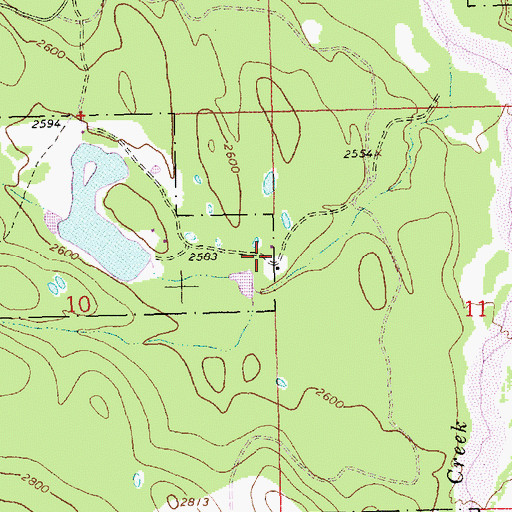 Topographic Map of 29N31W10ADAD01 Well, MT