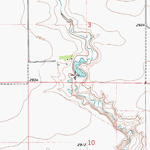 Topographic Map of 29N07E03CD__01 Well, MT