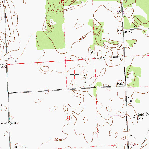Topographic Map of 29N20W08AB__01 Well, MT