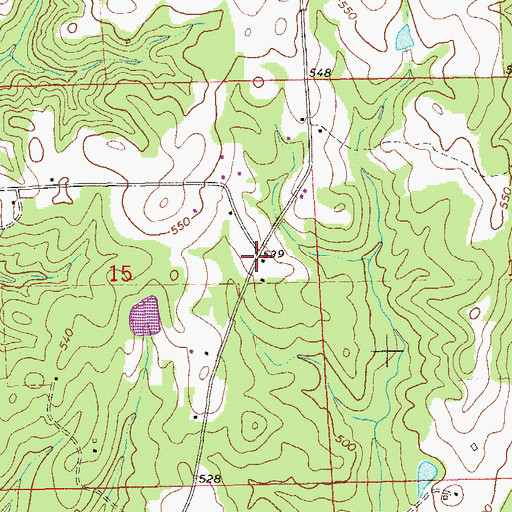 Topographic Map of Crump Chapel Church, AL