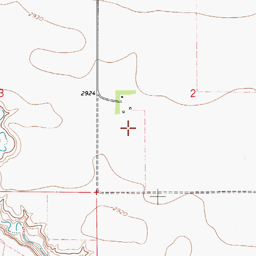 Topographic Map of 29N07E02CB__01 Well, MT