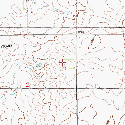 Topographic Map of 29N56E02ADAB01 Well, MT