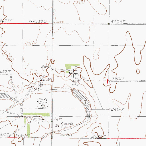 Topographic Map of 29N46E01BCDB01 Well, MT