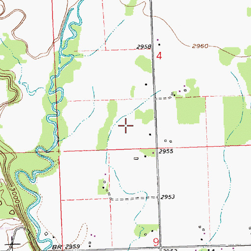 Topographic Map of 29N21W04DB__01 Well, MT