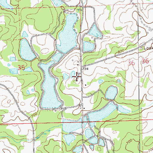 Topographic Map of Fisheries Research Unit Auburn University, AL