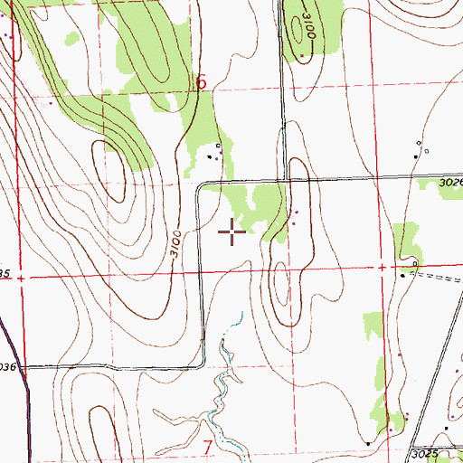 Topographic Map of 29N21W07CD__01 Well, MT