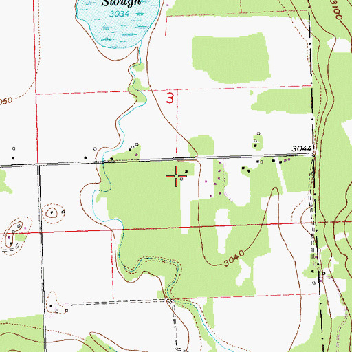 Topographic Map of 29N20W03DCBC01 Well, MT