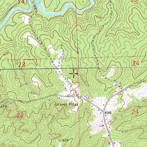 Topographic Map of Frank McGuire Memorial Cemetery, AL