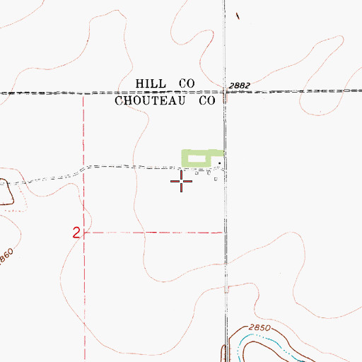 Topographic Map of 29N10E02AD__01 Well, MT