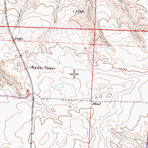 Topographic Map of 28N30E03CBAA01 Well, MT