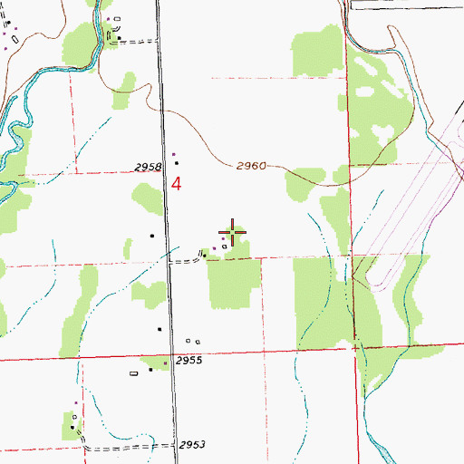 Topographic Map of 29N21W04DBDA01 Well, MT