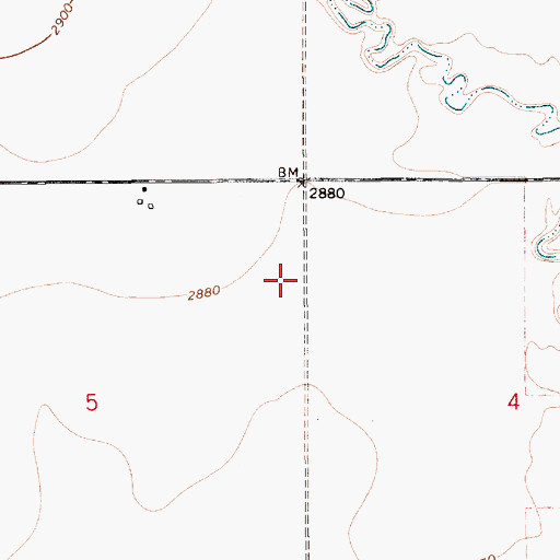 Topographic Map of 29N09E05AA__01 Well, MT