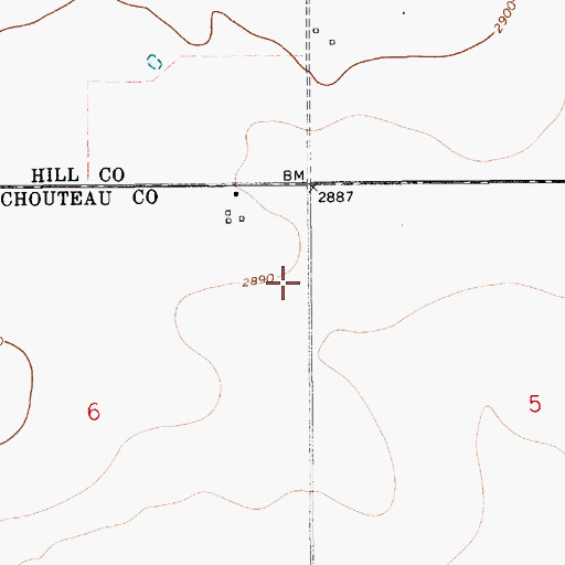 Topographic Map of 29N09E06AA__01 Well, MT