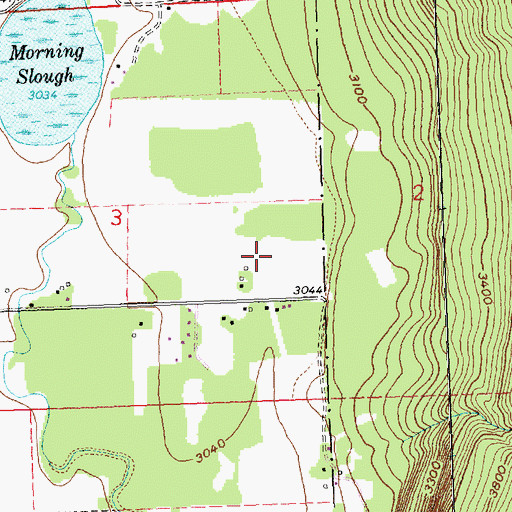 Topographic Map of 29N20W03DA__01 Well, MT
