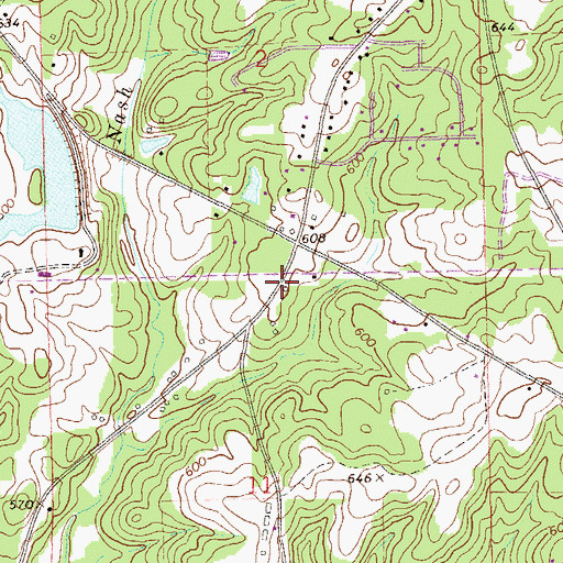 Topographic Map of Grace Church, AL