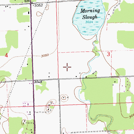 Topographic Map of 29N20W03CB__01 Well, MT