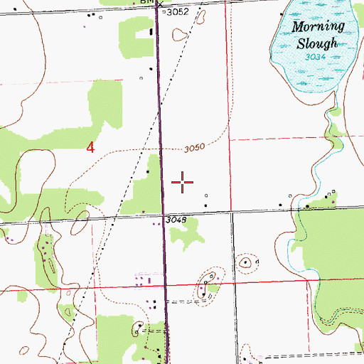 Topographic Map of 29N20W04DA__01 Well, MT