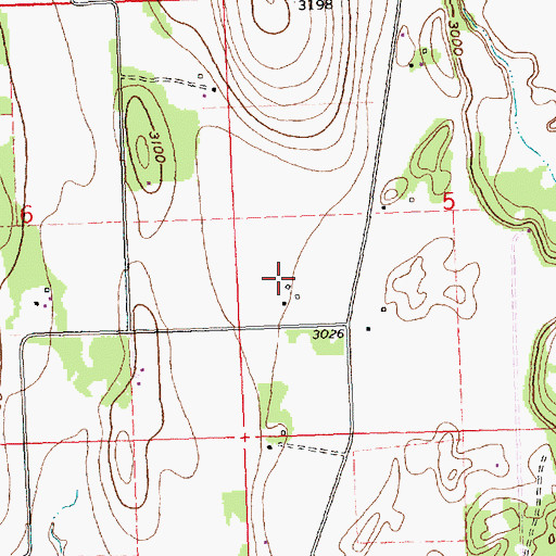 Topographic Map of 29N21W05CD__01 Well, MT