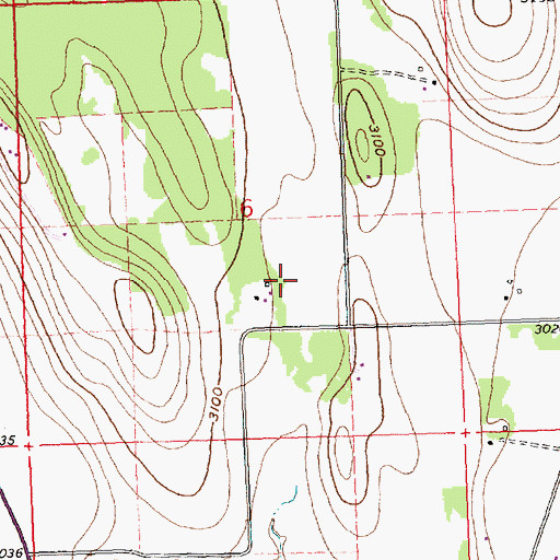Topographic Map of 29N21W06DC__01 Well, MT