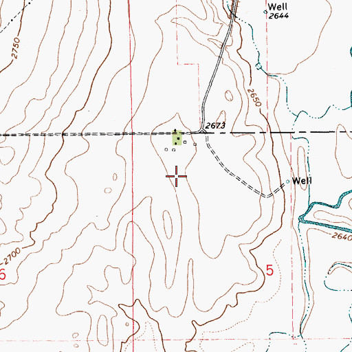 Topographic Map of 29N13E05BB__01 Well, MT