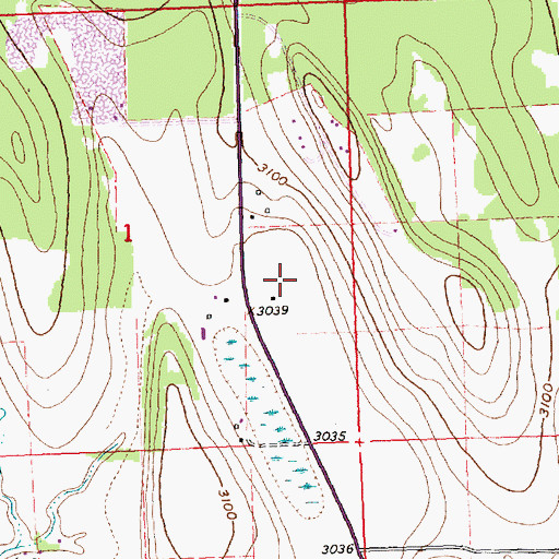Topographic Map of 29N22W01DA__01 Well, MT
