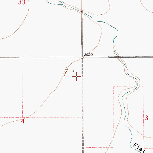 Topographic Map of 29N08E04AA__01 Well, MT