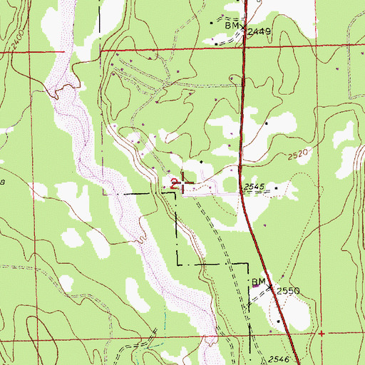 Topographic Map of 29N31W02ACC_01 Well, MT