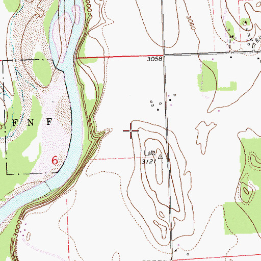 Topographic Map of 29N20W06AD__01 Well, MT