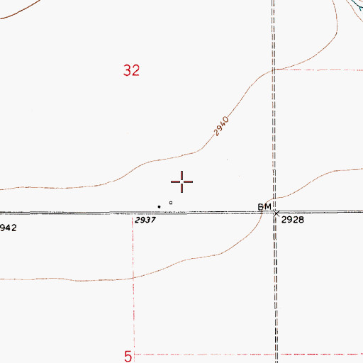 Topographic Map of 30N08E32DC__01 Well, MT