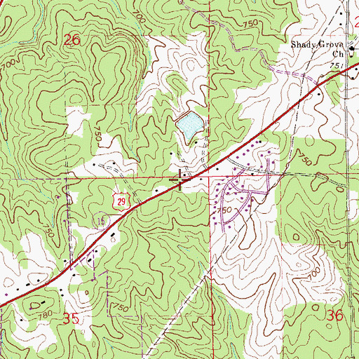 Topographic Map of Household of Faith Church, AL