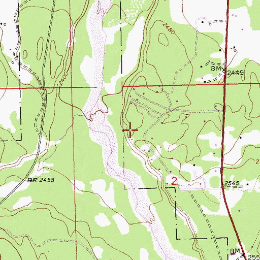 Topographic Map of 29N31W02BAC_01 Well, MT