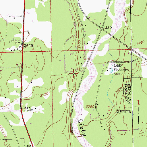 Topographic Map of 29N31W01BBD_01 Well, MT