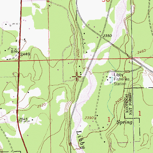 Topographic Map of 29N31W01BAB_02 Well, MT