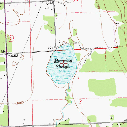 Topographic Map of 29N20W03BA__01 Well, MT