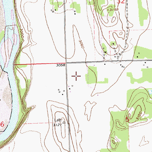 Topographic Map of 29N20W05BB__01 Well, MT