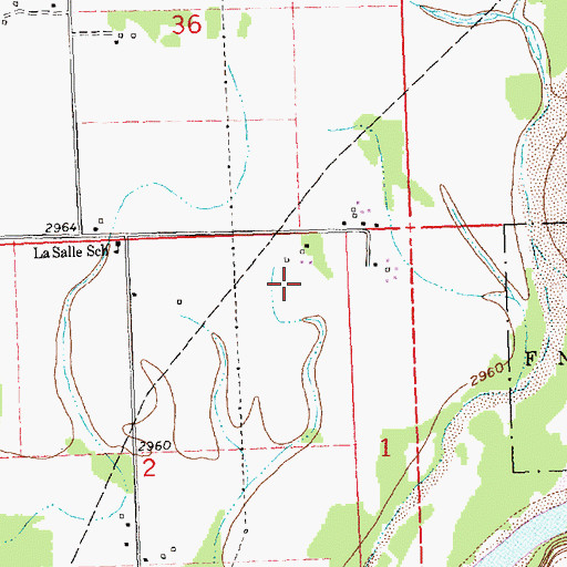Topographic Map of 29N21W02BA__01 Well, MT