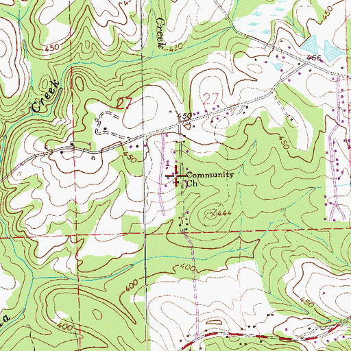 Topographic Map of New Nelius Church, AL