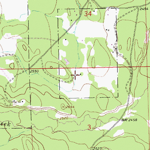 Topographic Map of 29N31W03BAA_01 Well, MT