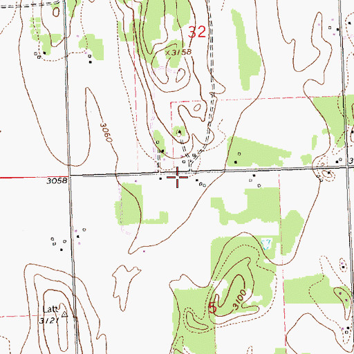 Topographic Map of 29N20W05BABA01 Well, MT