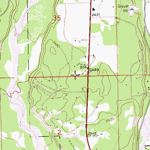 Topographic Map of 30N31W35DCD___ Well, MT