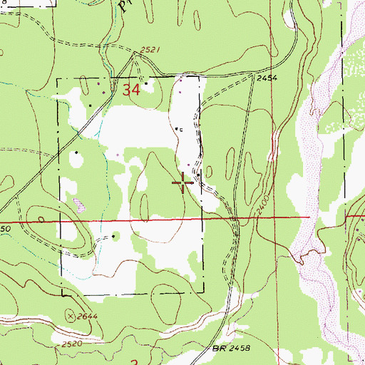 Topographic Map of 30N31W34DCA___ Well, MT