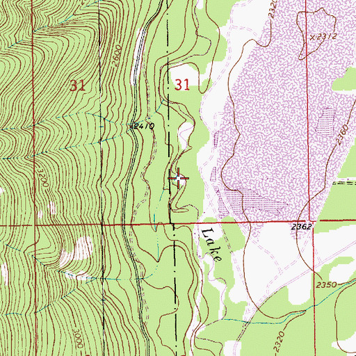 Topographic Map of 30N33W31DCBD01 Well, MT