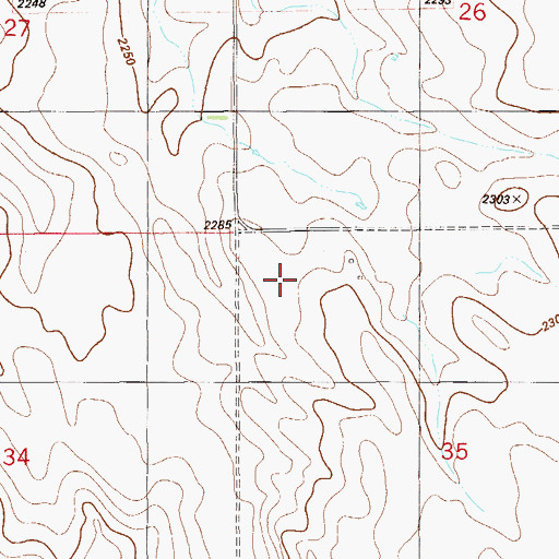 Topographic Map of 30N57E35BB__01 Well, MT