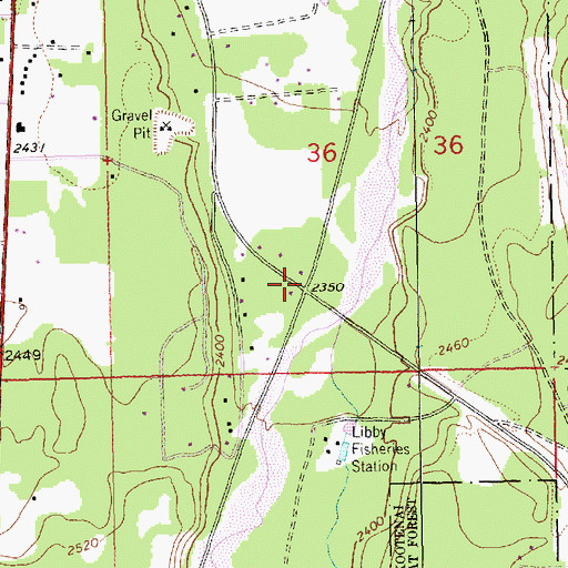 Topographic Map of 30N31W36CDA___ Well, MT