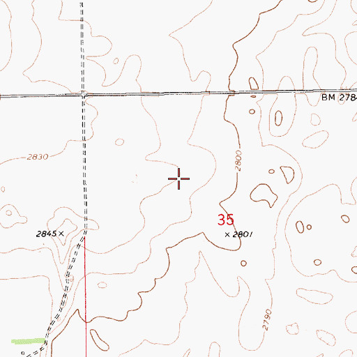 Topographic Map of 30N12E35BD__06 Well, MT