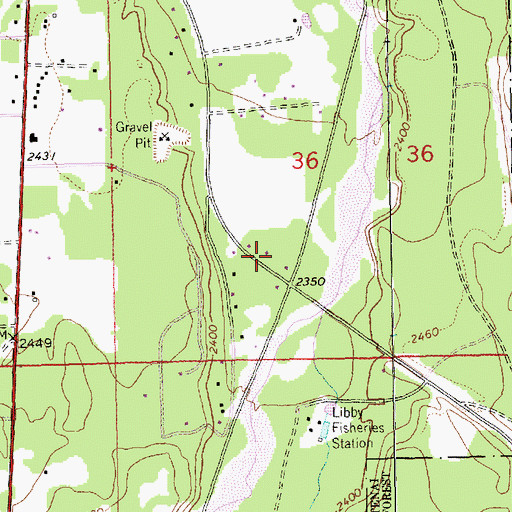 Topographic Map of 30N31W36CAD___ Well, MT