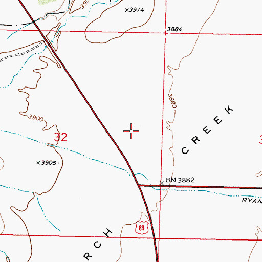 Topographic Map of 30N07W29CDCB01 Well, MT