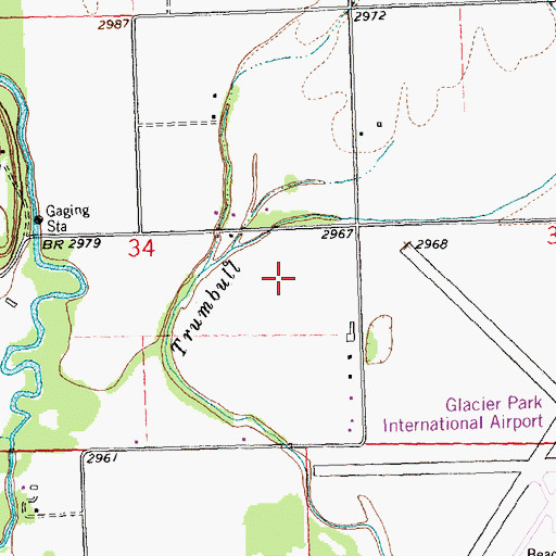 Topographic Map of 30N21W34DA__01 Well, MT