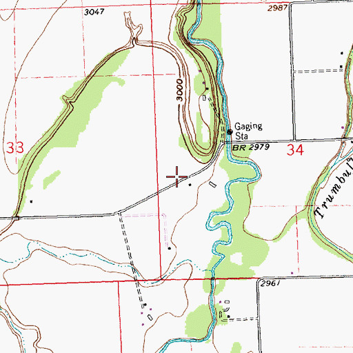 Topographic Map of 30N21W34CB__01 Well, MT