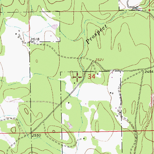 Topographic Map of 30N31W34_CAA__ Well, MT